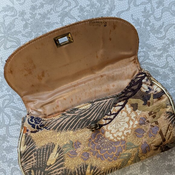 Lovely little vintage brocade clutch - Picture 3 of 4